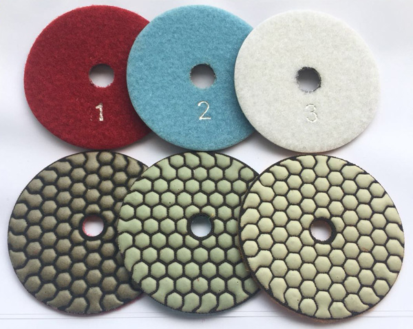 Honeycomb Dry 3-Step Polishing Pads