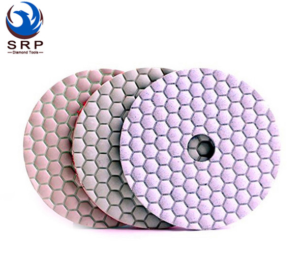 White Hexagon Dry Polishing Pads