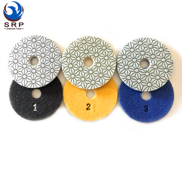 4 Inch Flexbile WET 3-Step Polishing Pads